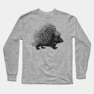 Vintage Porcupine Illustration Long Sleeve T-Shirt